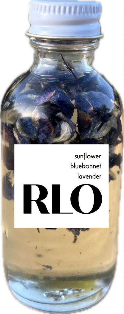 RLO GLOW: Body Oil with Sunflower with Bluebonnets