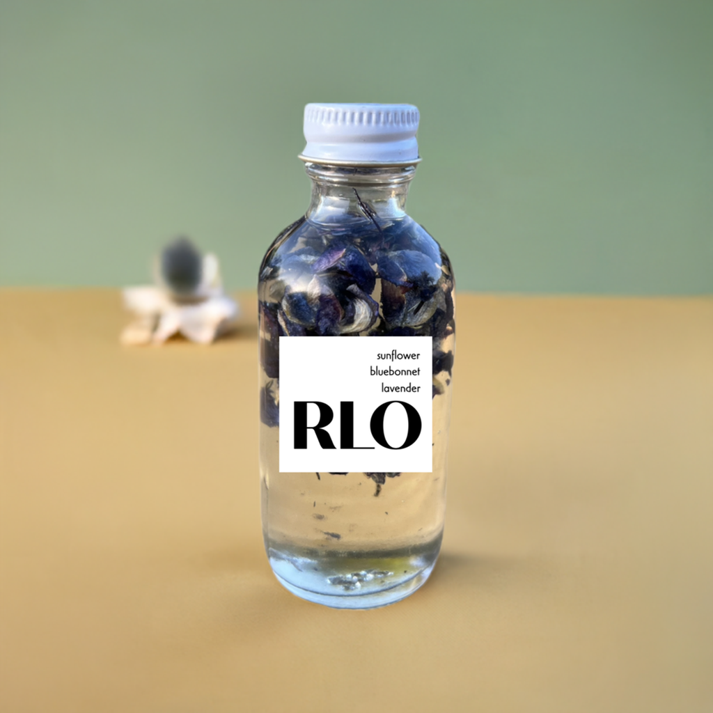 RLO GLOW: Body Oil with Sunflower with Bluebonnets