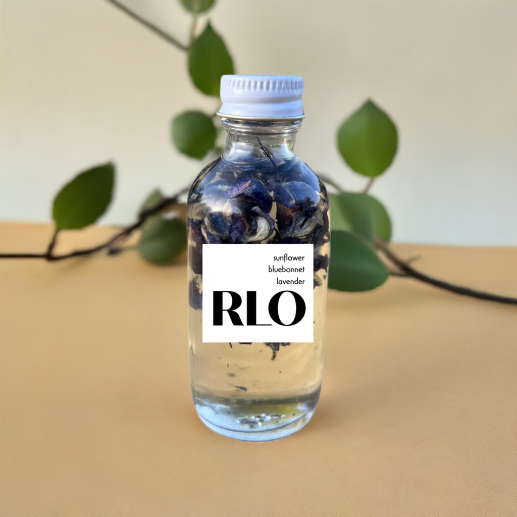 RLO GLOW: Body Oil with Sunflower with Bluebonnets