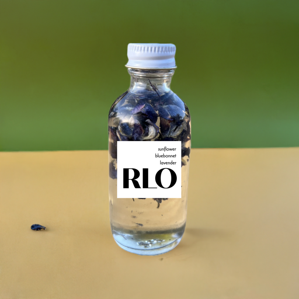 RLO GLOW: Body Oil with Sunflower with Bluebonnets