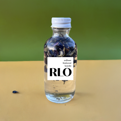 RLO GLOW: Body Oil with Sunflower with Bluebonnets