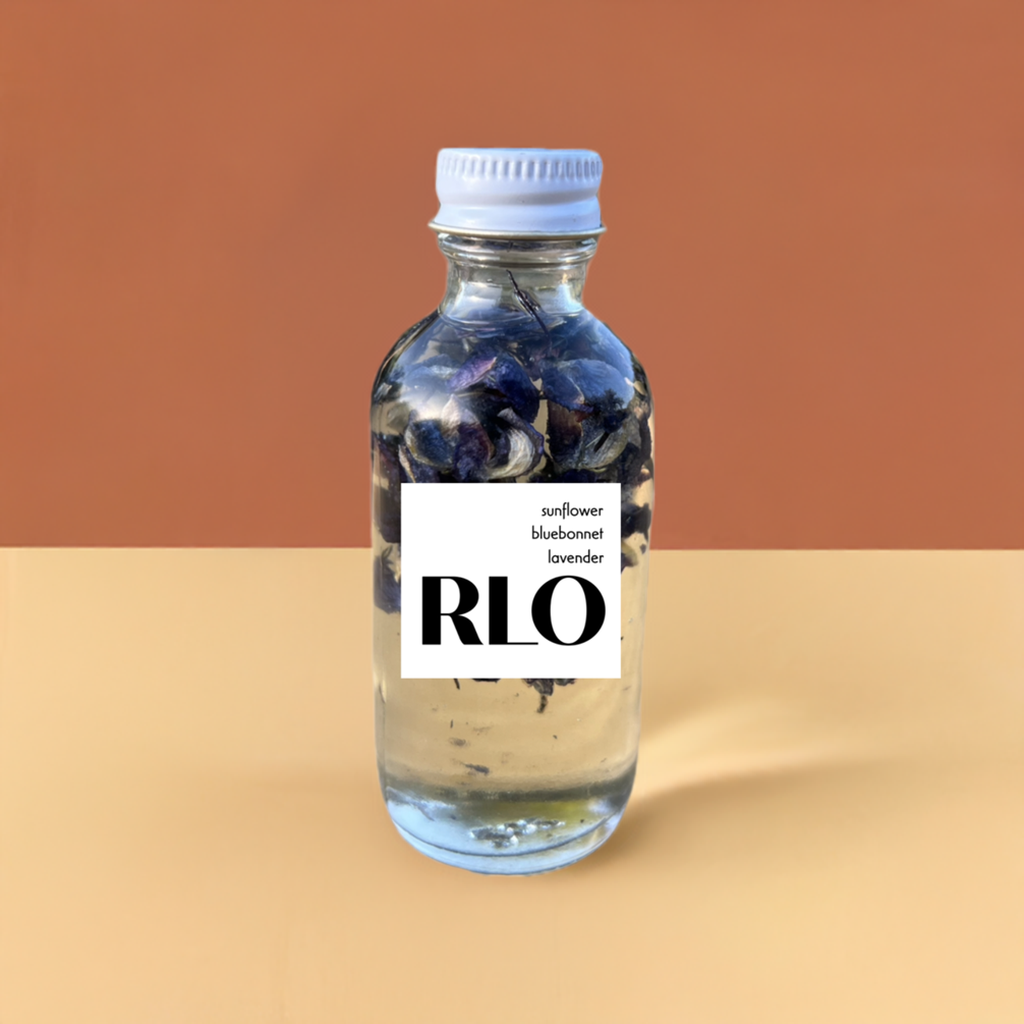 RLO GLOW: Body Oil with Sunflower with Bluebonnets