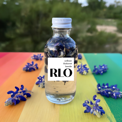 RLO GLOW: Body Oil with Sunflower with Bluebonnets