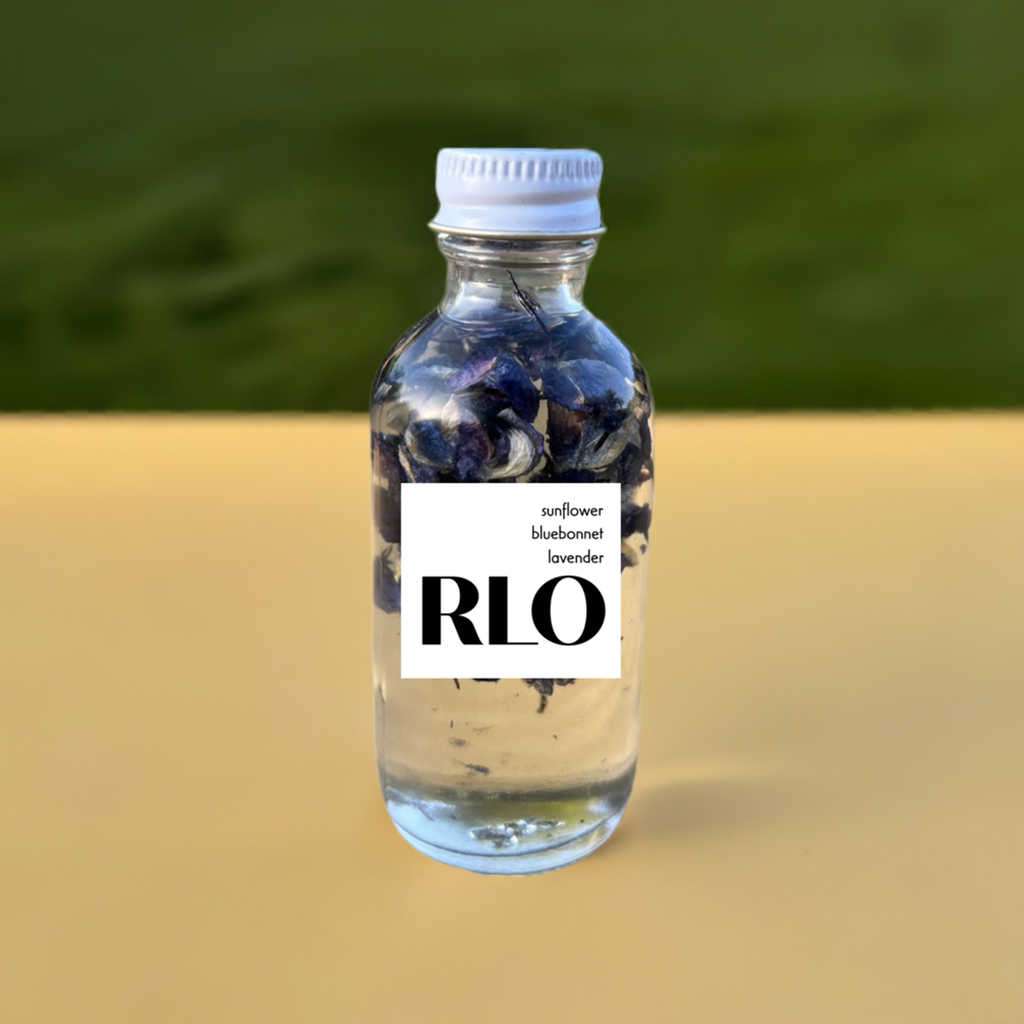 RLO GLOW: Body Oil with Sunflower with Bluebonnets