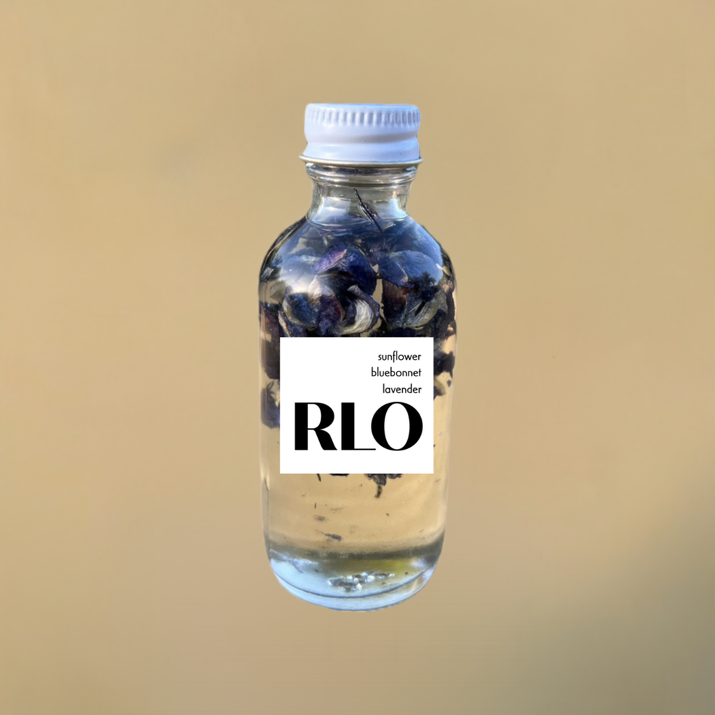 RLO GLOW: Body Oil with Sunflower with Bluebonnets