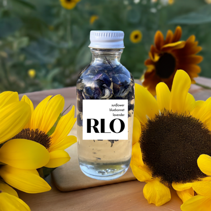 RLO GLOW: Body Oil with Sunflower with Bluebonnets